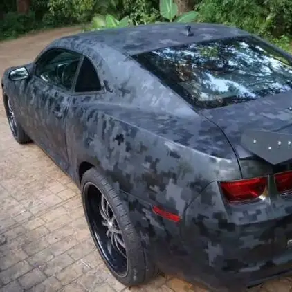 Black Digital Camo Vinyl Wrap