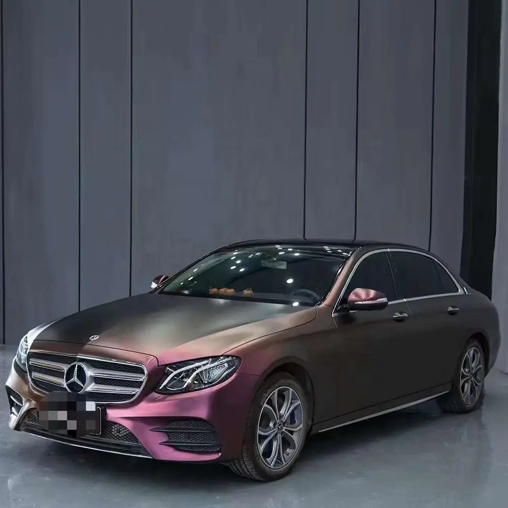 Night Brown Red Matte Diamond Vinyl Wrap