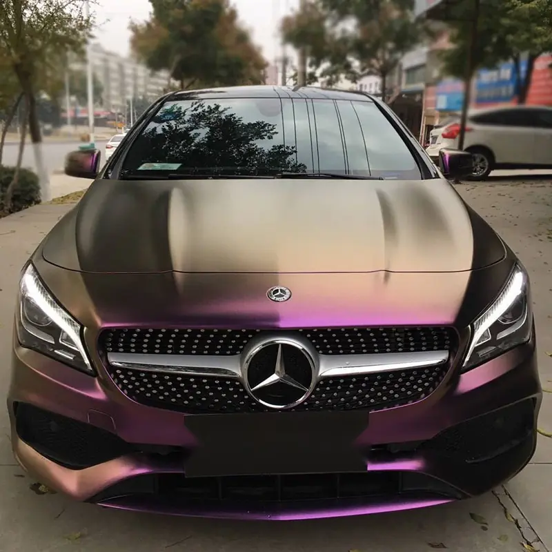 Red Copper Matte Diamond Chameleon Vinyl Wrap