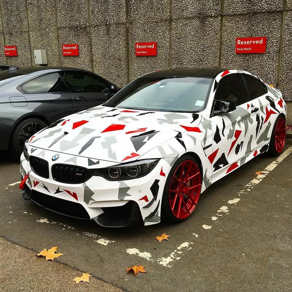 Snow White Custom Camo Vinyl Wrap