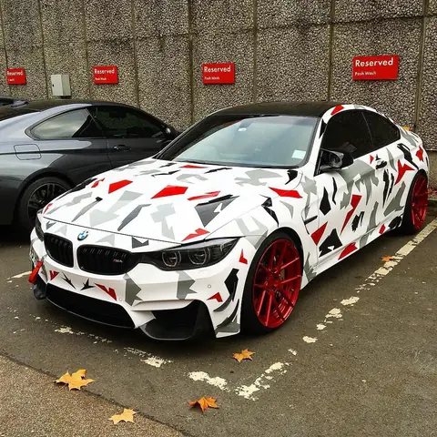 Snow White Custom Camo Vinyl Wrap