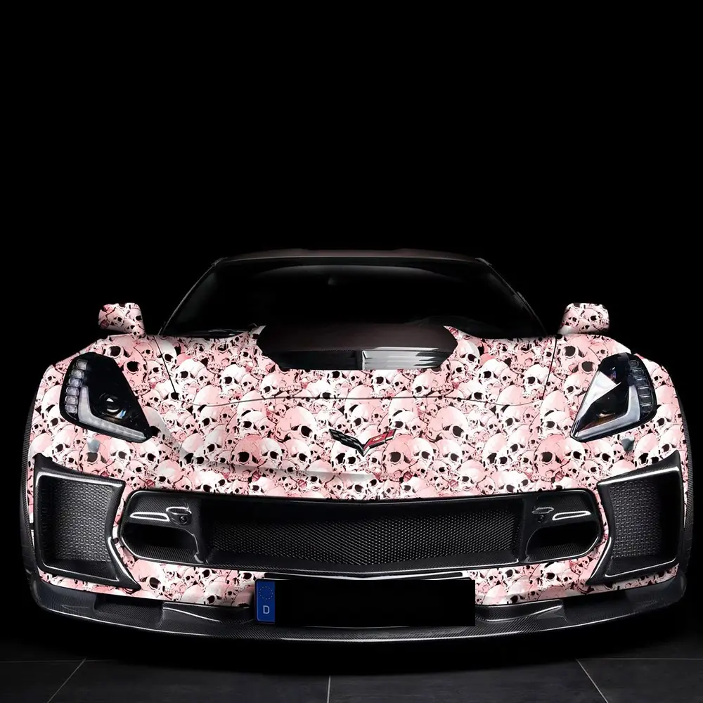 Custom Bomb Camo Vinyl Wrap