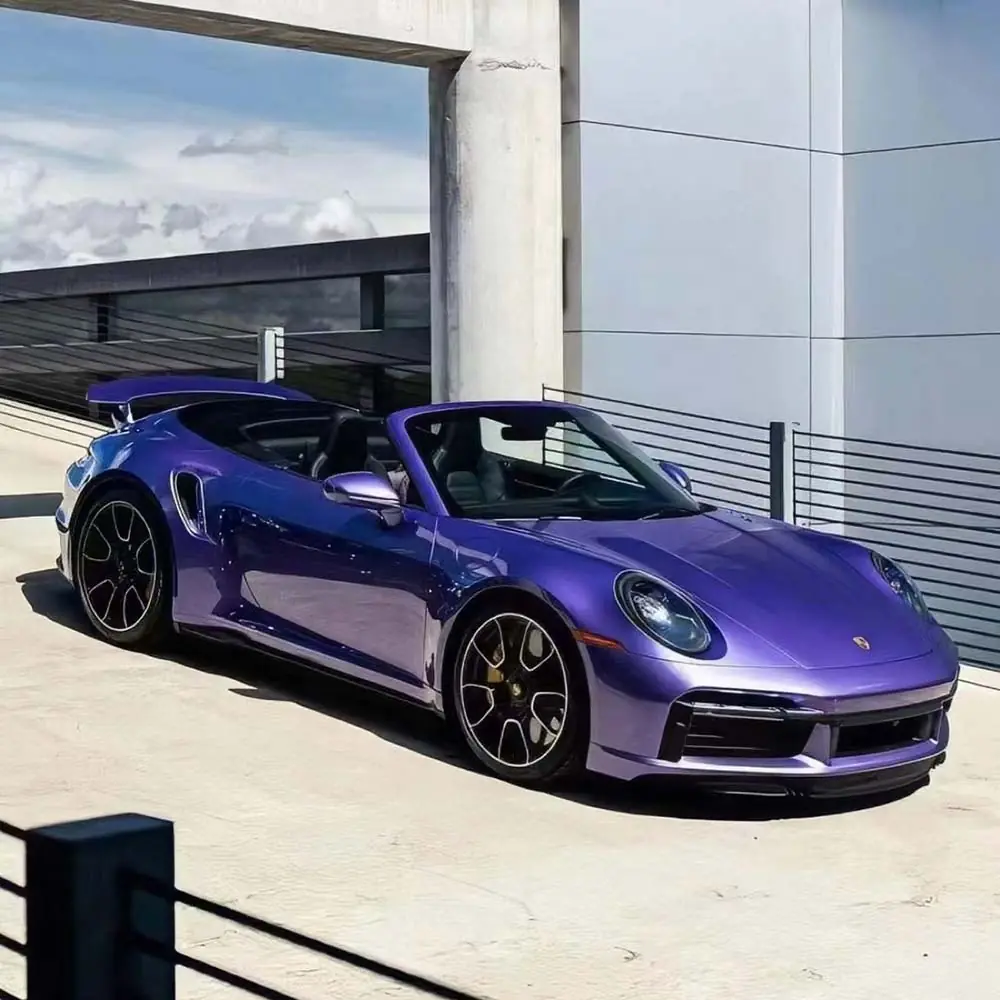 Violet Purple Liquid Metal PET Liner Wrap