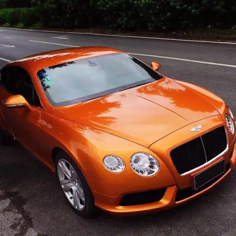 Gloss Metallic Orange Vinyl Wrap