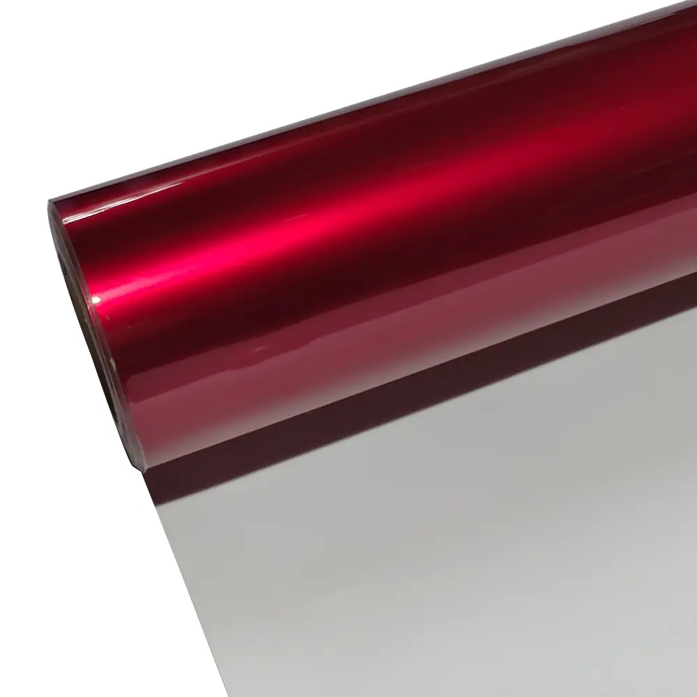Liquid Metallic Ruby Red PET Liner Wrap