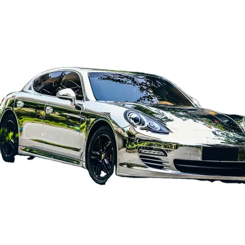 Silver Mirror Chrome Stretch Vinyl Wrap