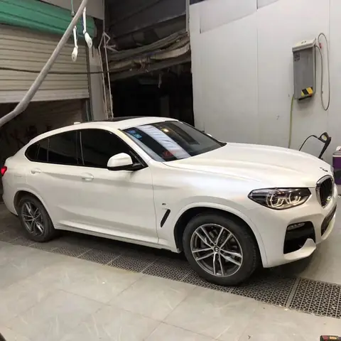 White Satin Metallic Vinyl Wrap