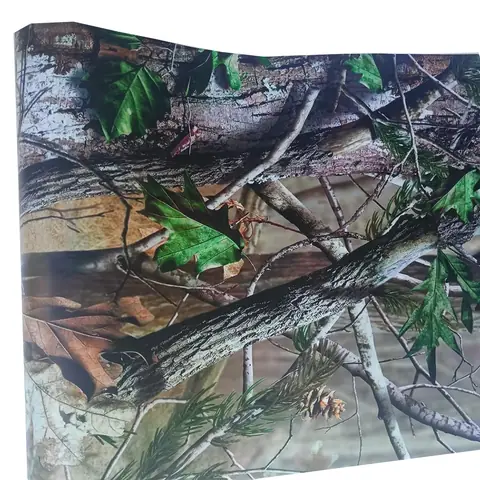 Low-Tack Tree Camo Vinyl Wrap