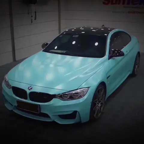 Lake Blue Satin Metallic Vinyl Wrap
