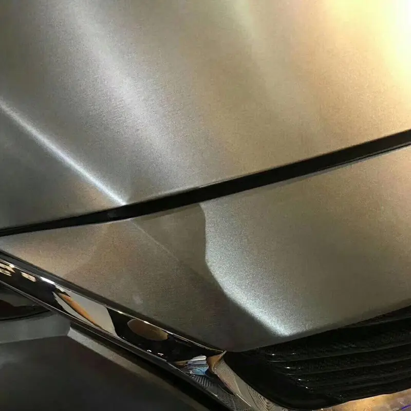 Titanium Grey Satin Brushed Metal Vinyl Wrap