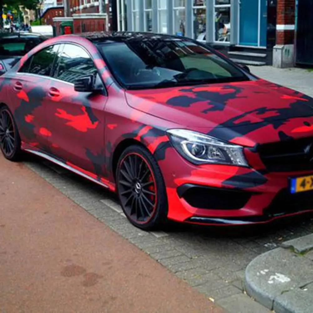 Red Camo Vinyl Wrap