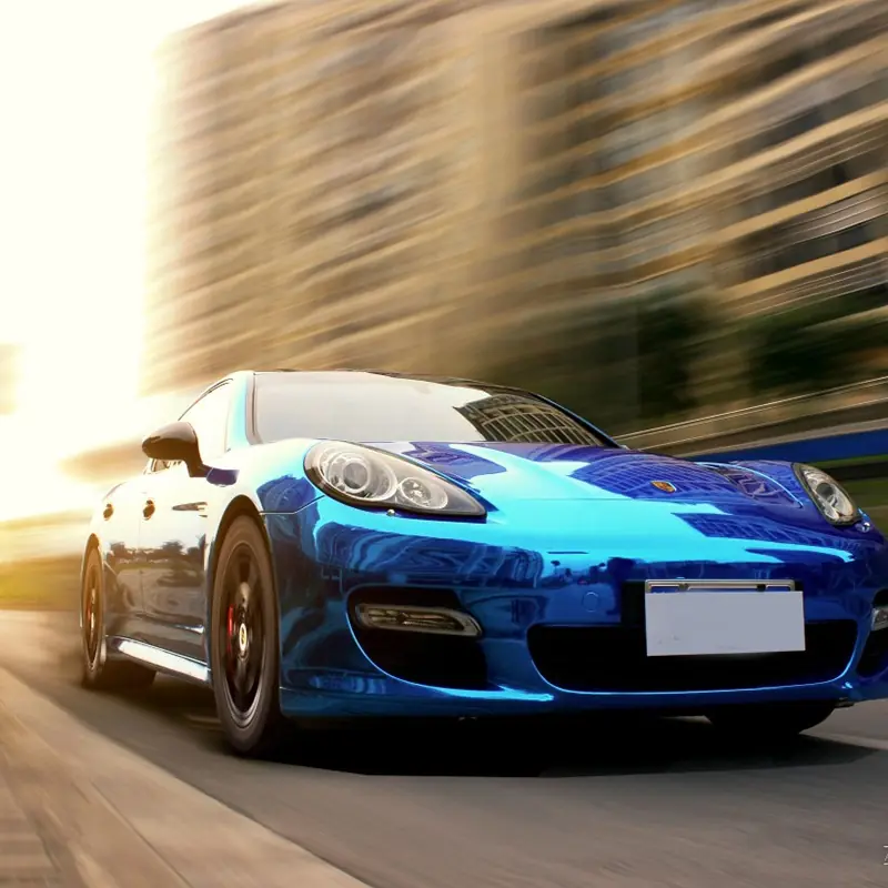 Super Mirror Blue Chrome Vinyl Wrap