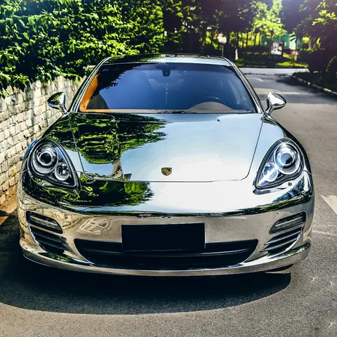 Super High-Stretch Silver Mirror Chrome Vinyl Wrap
