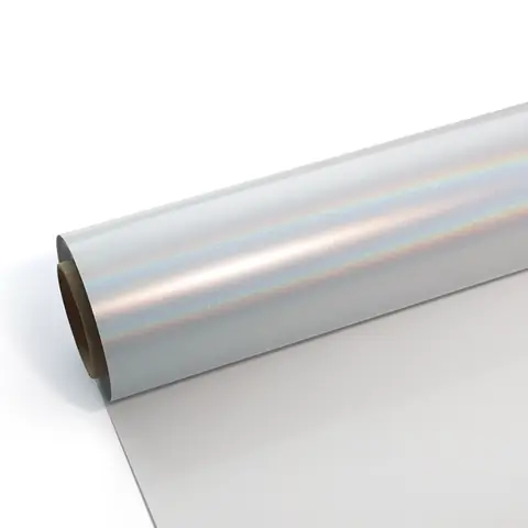 White Gloss Iridescent Holographic Vinyl Wrap