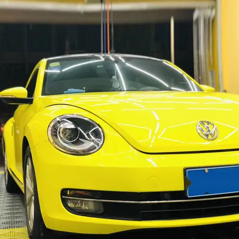 Lemon Yellow Super Gloss Crystal Vinyl Wrap
