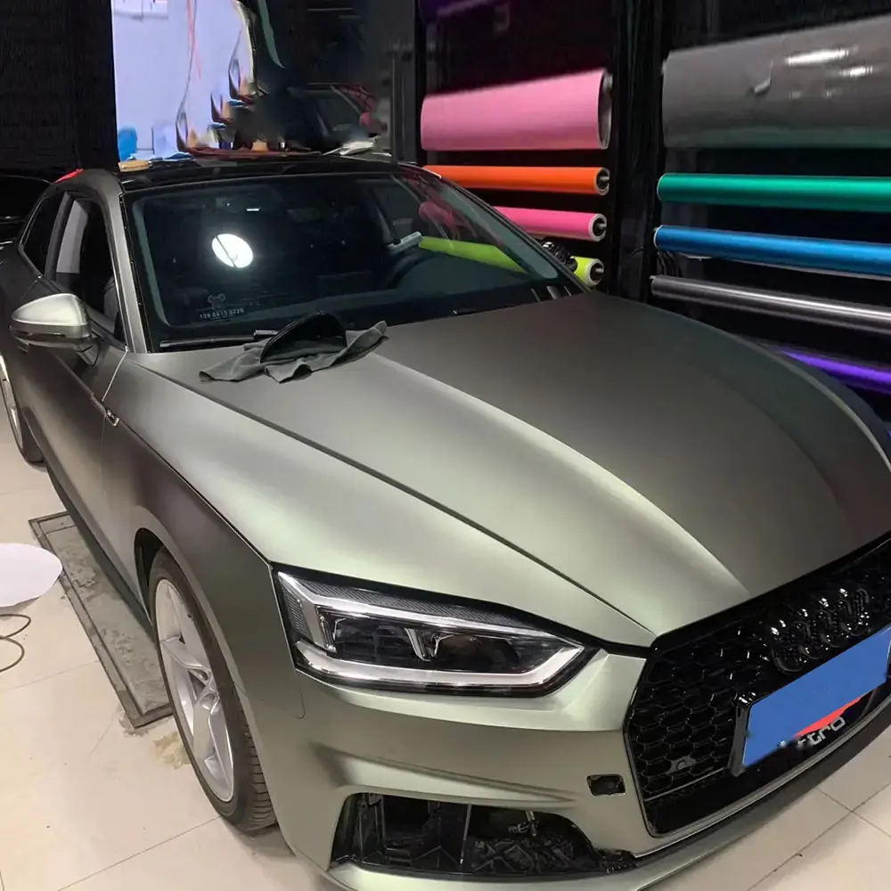 Green Grey Ultra Matte Metallic Vinyl Wrap