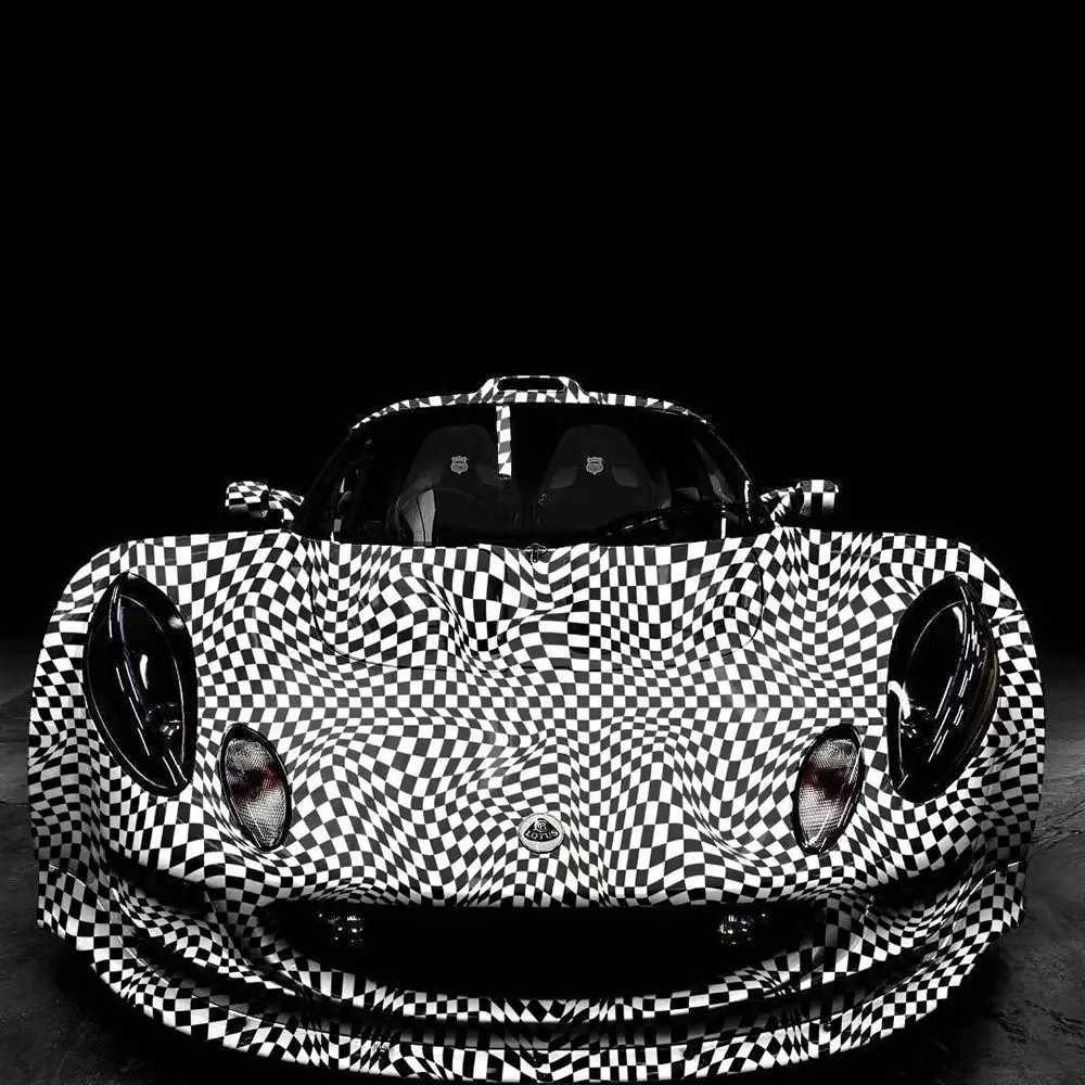 Black and White Sticker Bomb Vinyl Wrap