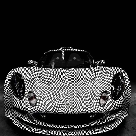Black and White Sticker Bomb Vinyl Wrap