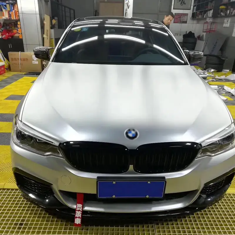 Silver Satin Metallic Vinyl Wrap