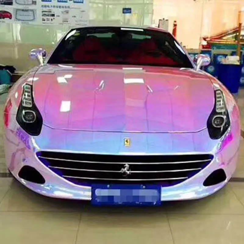 White Rainbow Iridescent Chrome Vinyl Wrap