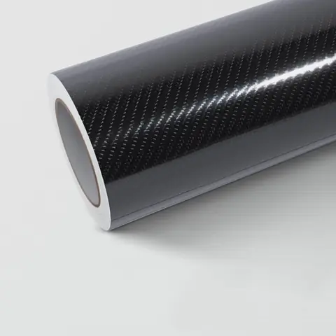 Gloss 6D Carbon Black PET Liner Wrap