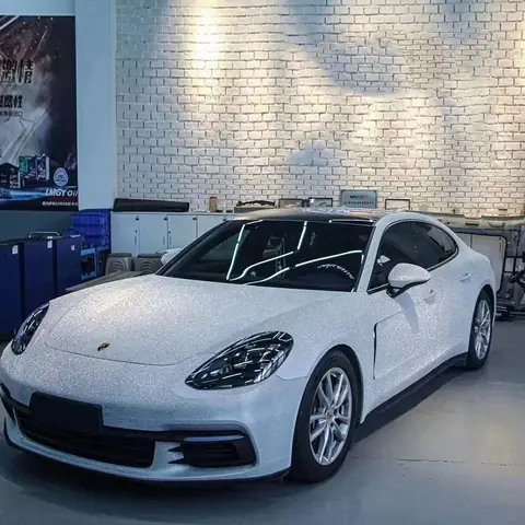 Silver & Pink Super Sparkle Diamond Vinyl Wrap