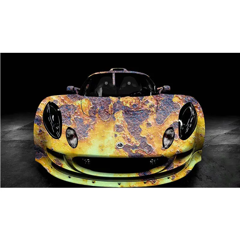 Low-Tack Iron Rust Camo Vinyl Wrap