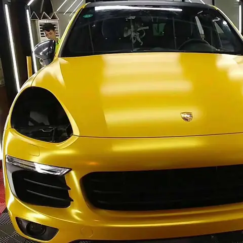 Yellow to Gold Matte Diamond Color-Shift Vinyl Wrap