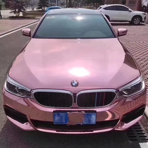 Rose Gold Stretchable Chrome Vinyl Wrap