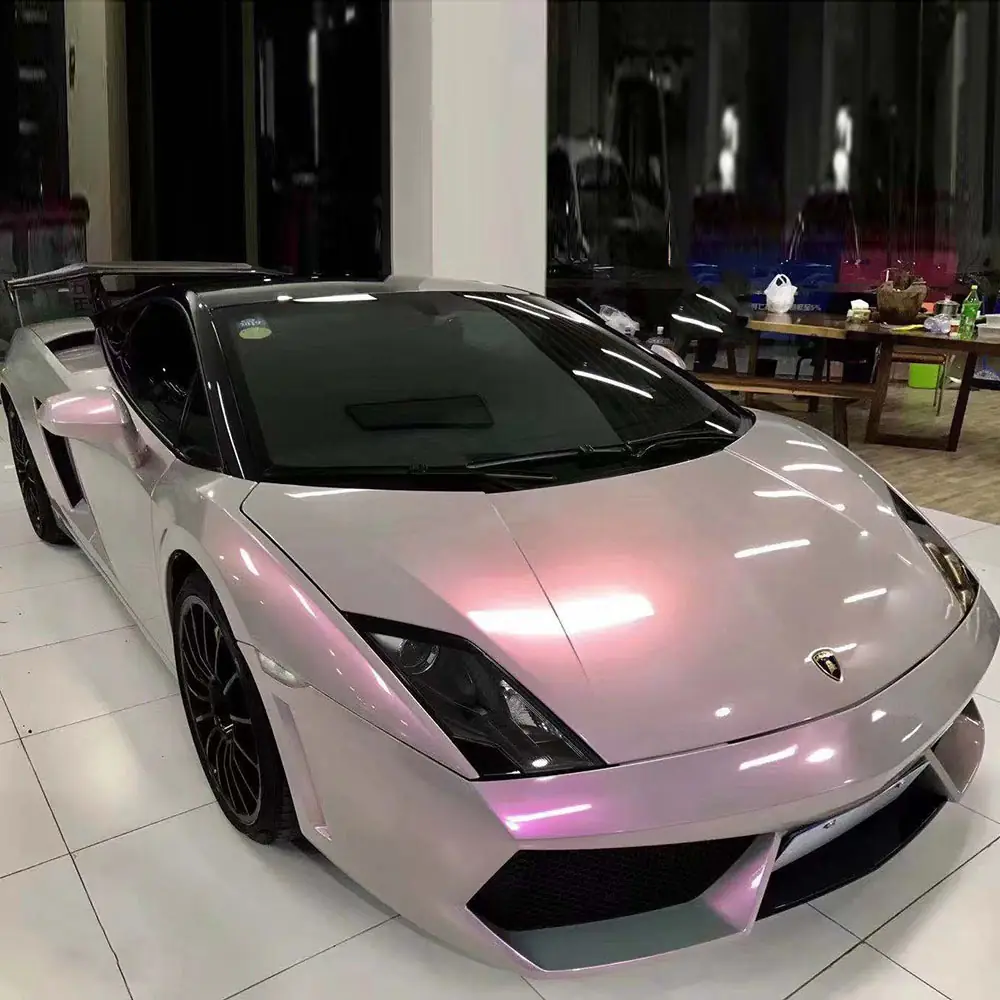 Red Grey Candy Gloss Metallic Color-Shift Vinyl Wrap