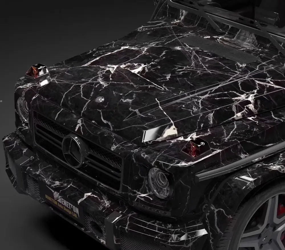 White Marble Black Vein Vinyl Wrap