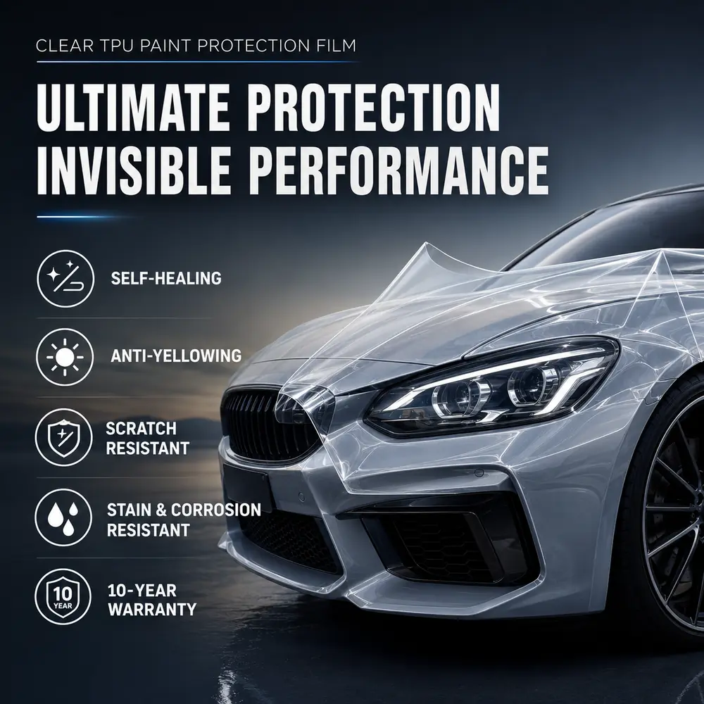 7.5 Mil High Gloss Clear TPU PPF